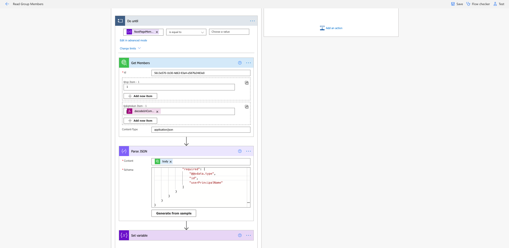 Power Platform - Custom Connector to Query M365 Groups using the Graph API in Pages from Power Automate